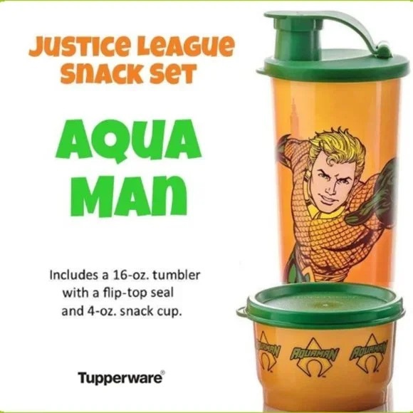 Tupperware Aquaman lunch set - Picture 2 of 3